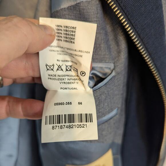 Circle of Gentlemen Medwyn Blazer Blue Removable Faux Jacket 56 EU 48" Chest - Picture 11 of 12